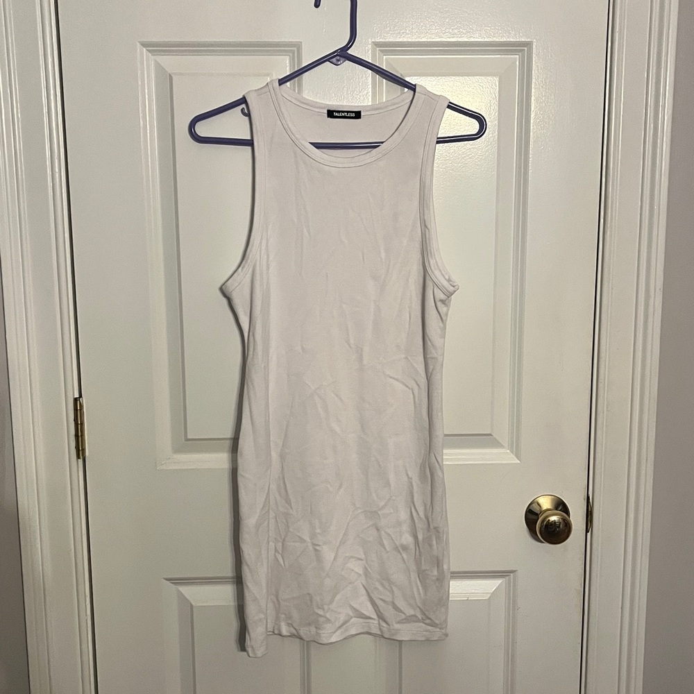 Talentless White Modal Tank Dress